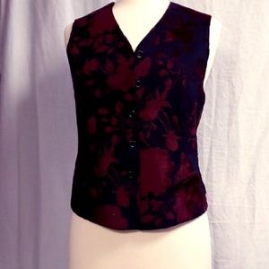 Anne Klein Vest 5 Buttons and 2 patch Pockets